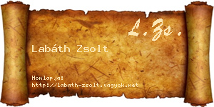 Labáth Zsolt névjegykártya